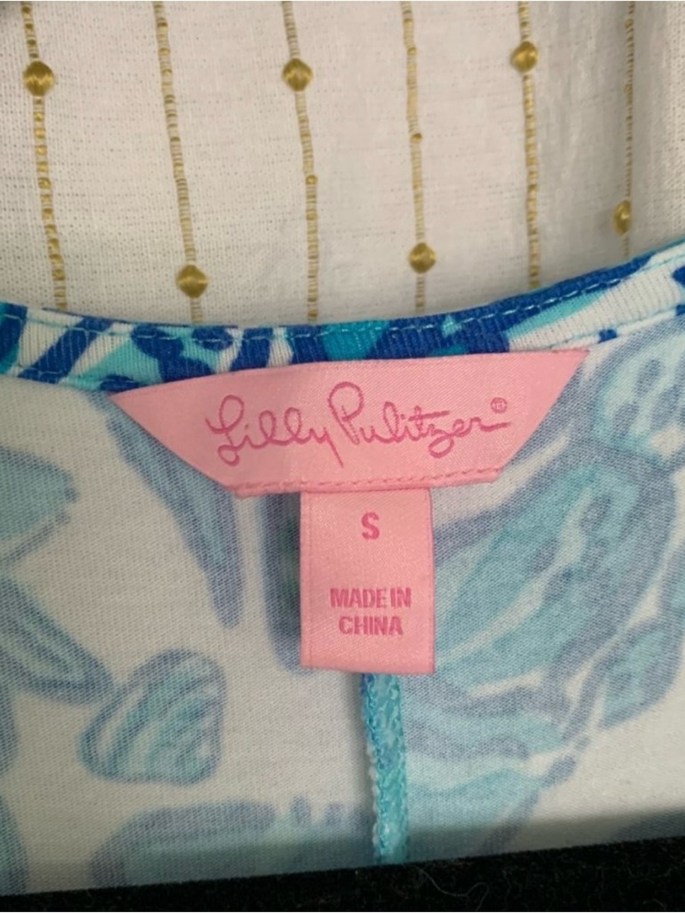 Lilly Pulitzer Blue  V-Neck Tie-Waist Adriel Dress - Picture 2 of 3